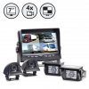 Backup Camera System w/ Four Camera Setup w/ Quad View Monitor