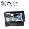 9" TFT LCD Digital Quad View Waterproof Color Monitor